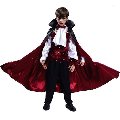 Halloween Kinder Vampier Kostuum – Jongens Dracula Verkleeding voor Halloween Feest & Carnaval