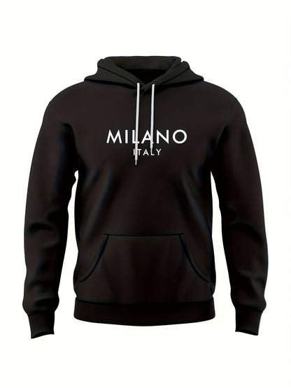 Herren träningsset Milano Italy – Urban fritidshoodie och joggingbyxor för vardag och sport