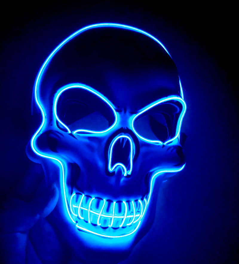 Halloween LED lichtgevend schedelmasker voor volwassenen – Griezelig feest- & kostuummasker