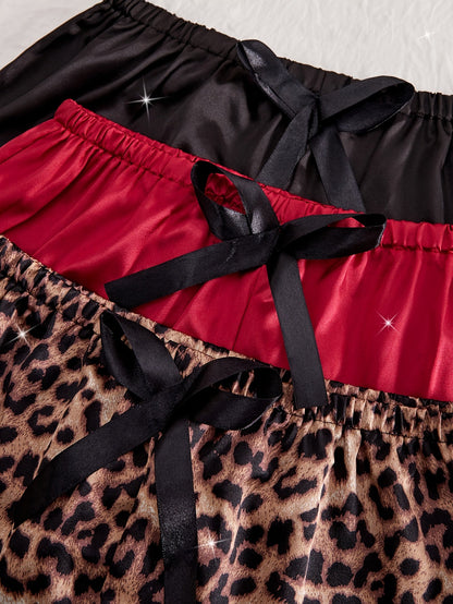 Damen Spitzen Pyjama Set – Eleganter Schlafanzug mit Shorts und Bralette, 3-teilig, Sexy Nachtwäsche