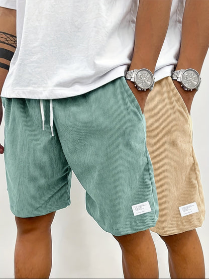Pantaloncini da uomo vintage casual con tasche – Vestibilità regolare, stile street, moda estiva