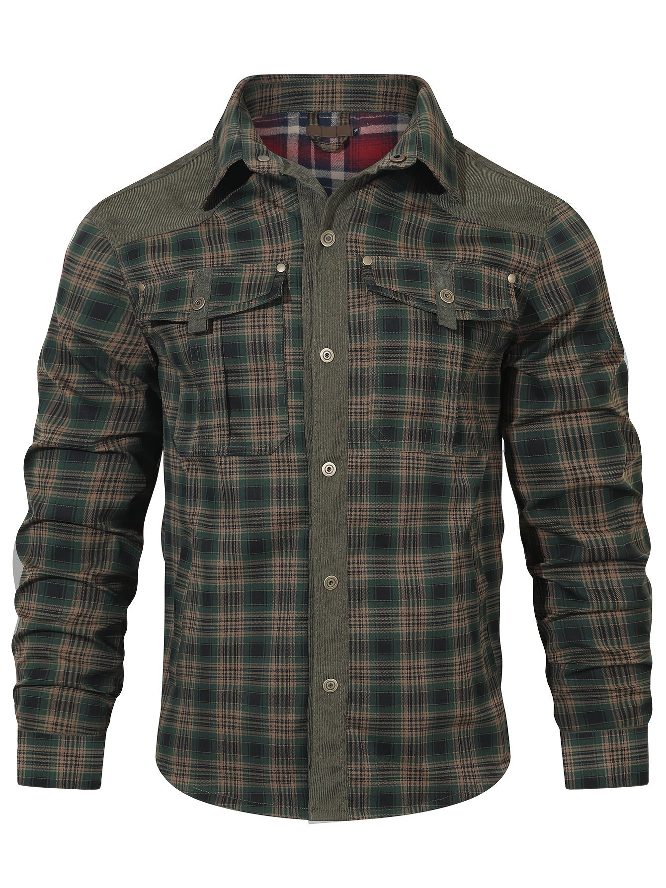 Herren Outdoor-Freizeitjacke im Karo-Look – Lässiger Stil für Alltag und Abenteuer
