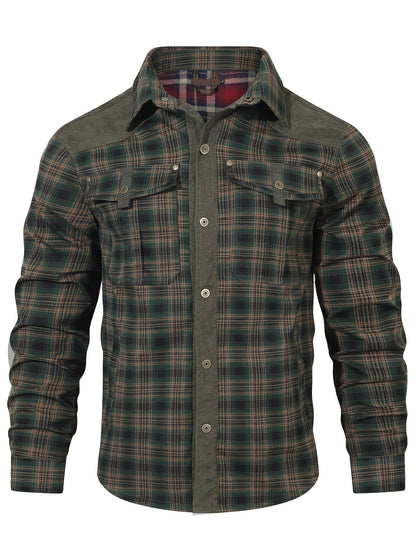 Herren Outdoor-Freizeitjacke im Karo-Look – Lässiger Stil für Alltag und Abenteuer