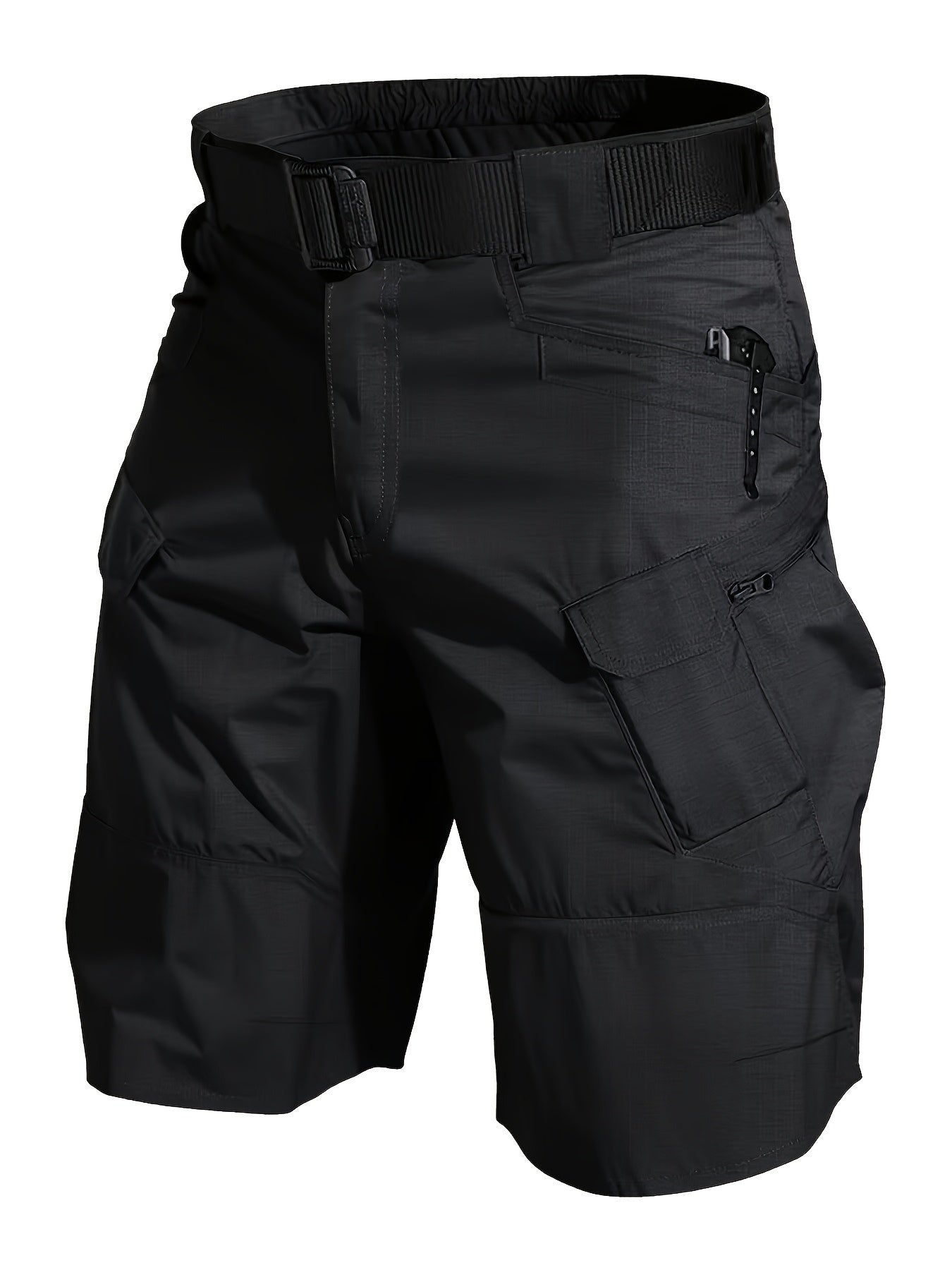 Pantaloncini funzionali da uomo per attività all'aperto con tasche e cintura – Pantaloni da trekking e tempo libero