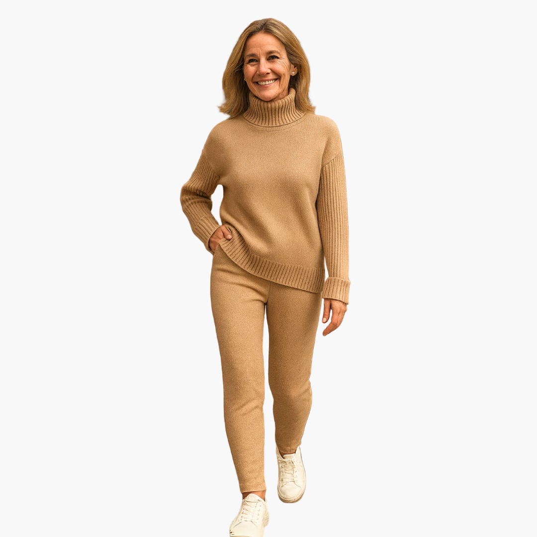 Damen Lounge-Set mit Rollkragen – Moderner Freizeitstil für entspannte Stunden