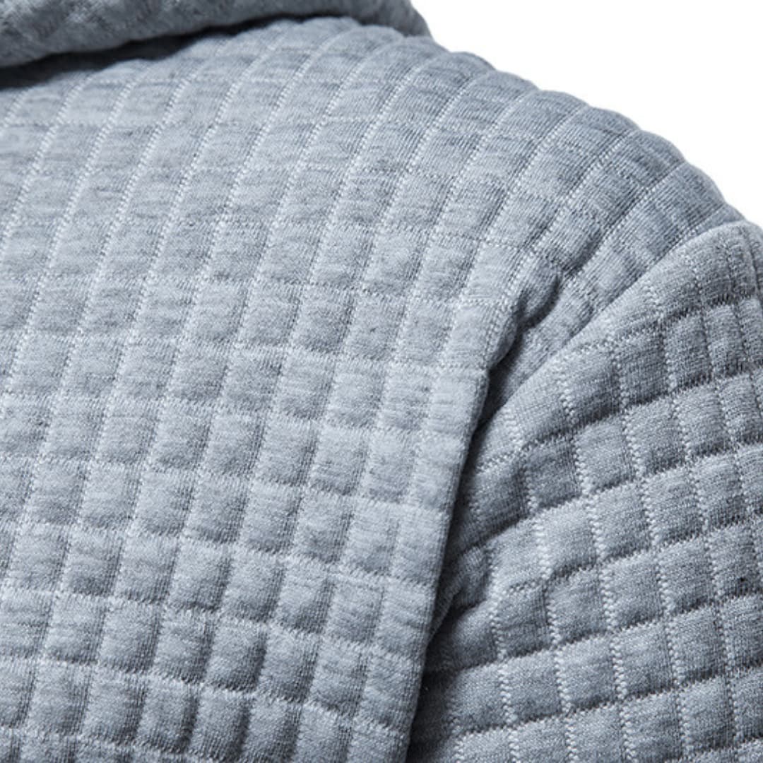 Bluza męska w kratę – nowoczesny sweter z kapturem na co dzień i dla wygody