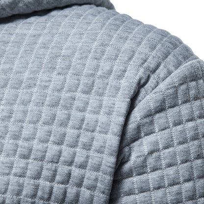 Bluza męska w kratę – nowoczesny sweter z kapturem na co dzień i dla wygody