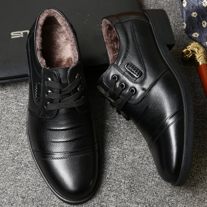 Scarpe invernali da uomo foderate, stringate eleganti e comode
