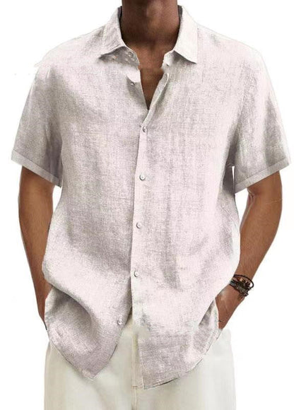 Chemise d'été à manches courtes pour homme – Chemise décontractée de style japonais pour le quotidien, les vacances et les loisirs