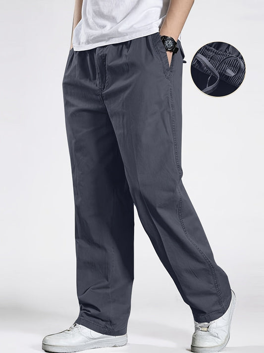 Heren vrijetijdsbloes met wijd been en trekkoord – Casual relaxbroek voor dagelijks gebruik en sport
