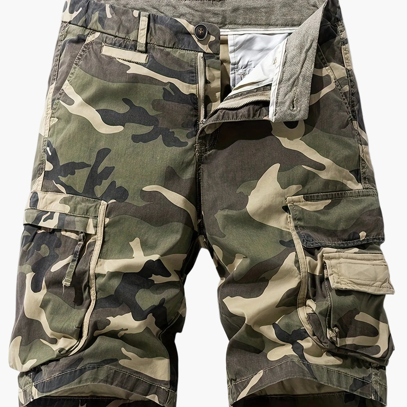 Pantaloncini Cargo Uomo Design Camouflage – Bermuda Outdoor e Tempo Libero con Tasche