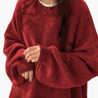Damen Oversize Pullover Lockerer Casual Style für Herbst und Winter