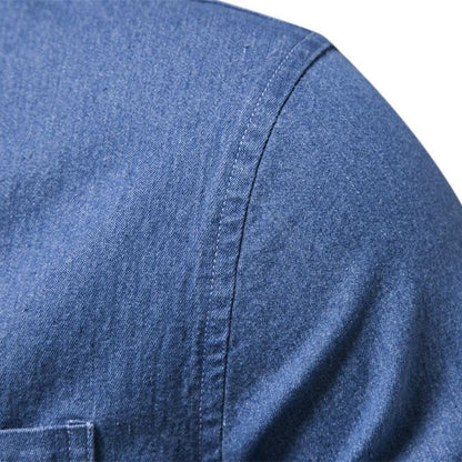 Keith – Mote avslappet denimskjorte uten stryking