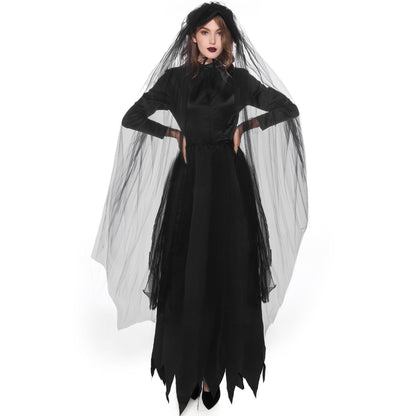 Damski kostium na Halloween Upiorna Panna Młoda – idealny na halloweenowe imprezy i cosplay