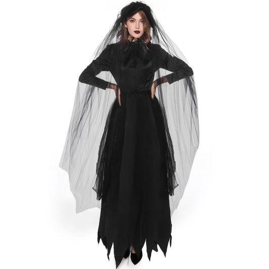 Dames Halloween Kostuum Spookachtige Bruid – Perfect voor Halloween Feesten & Cosplay
