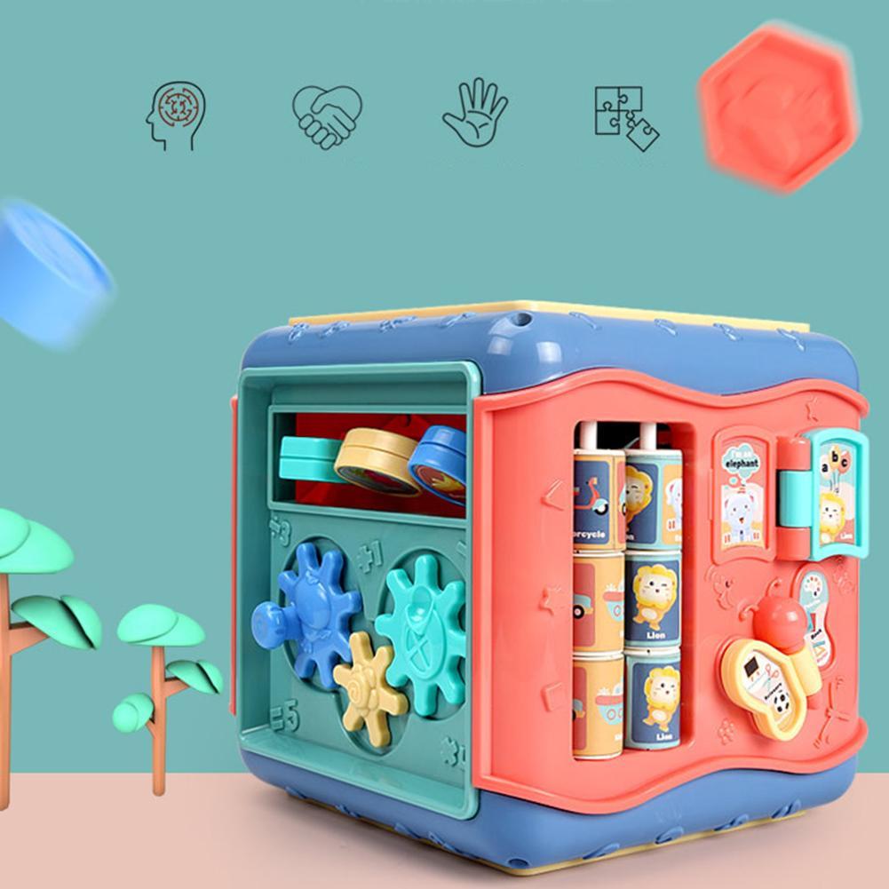 Cube d'apprentissage Montessori pour enfants – Jouet à six faces avec labyrinthe, engrenages et activités – Jouet éducatif précoce