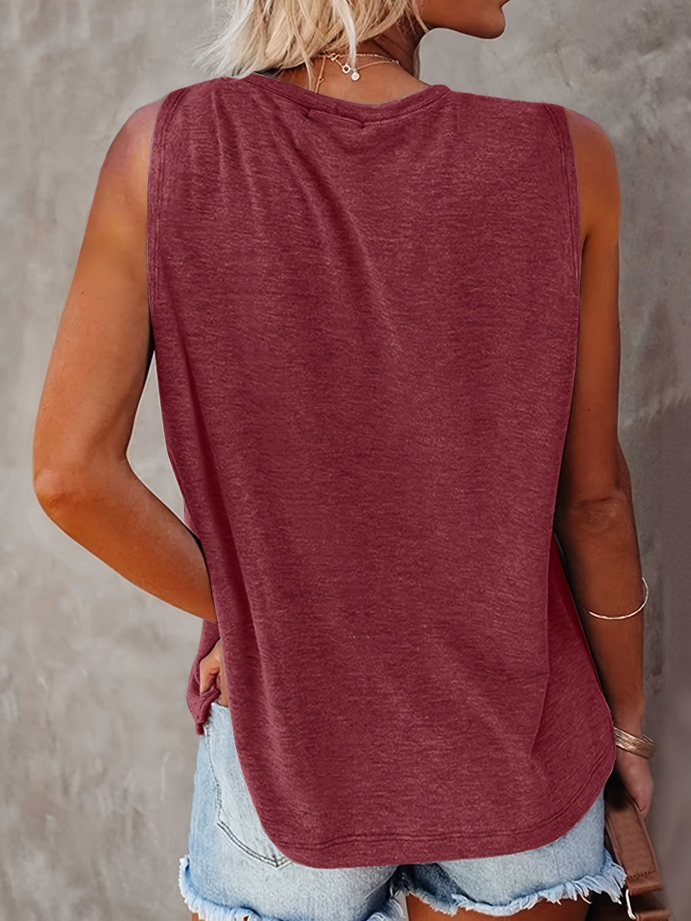Dames tanktop met mandala zon- en maanprint – boho zomer vrijetijdsshirt