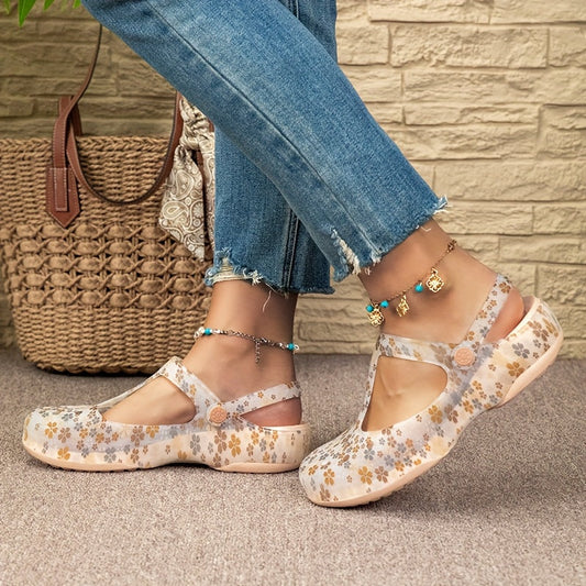 Dames Comfort Mary Jane Schoenen met Bloemenpatroon – Vrije Tijd en Dagelijks Gebruik