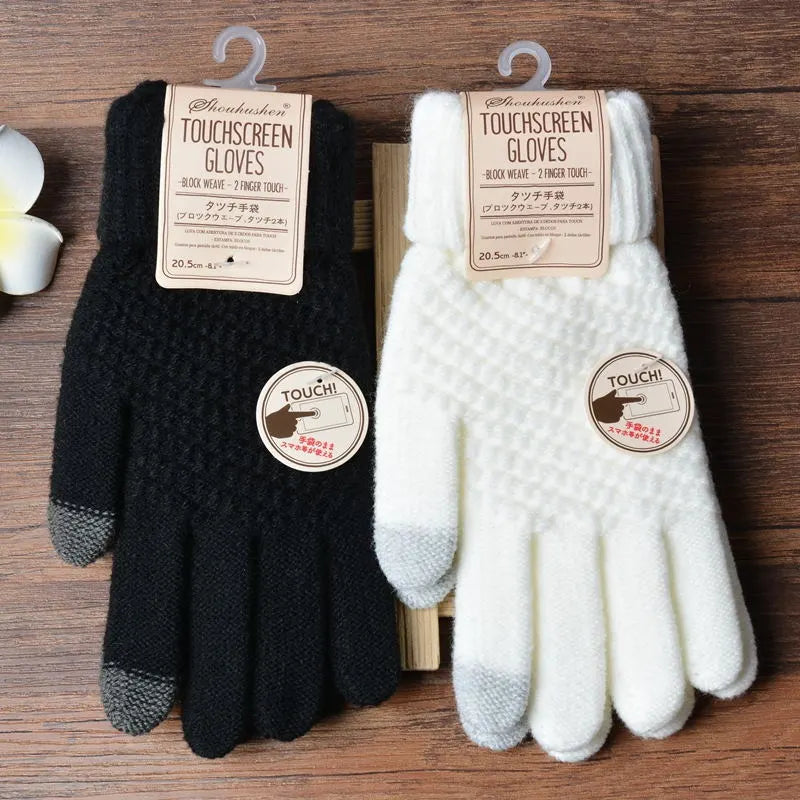 Gebreide touchscreen-handschoenen voor dames