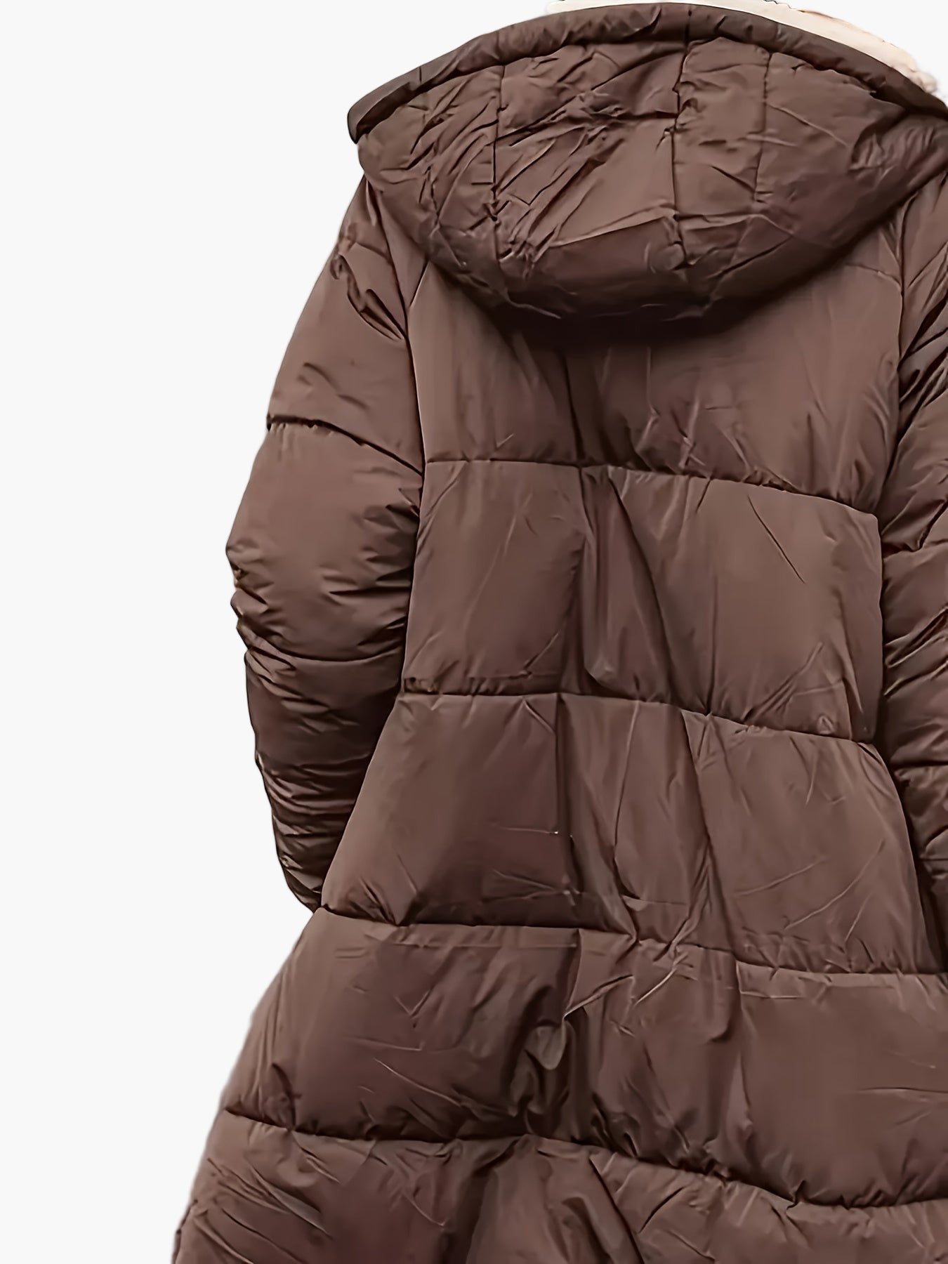 Longue doudoune pour femme avec capuche et doublure teddy – Veste d'hiver tendance pour le quotidien et les voyages