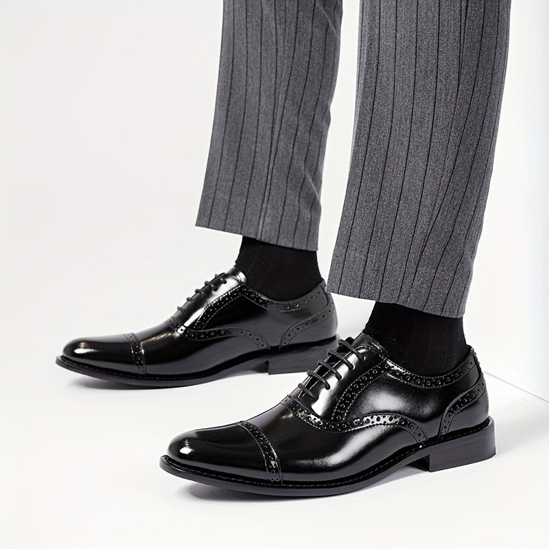 Herren Business Oxford-skor – Eleganta snörskor för kontor och vardag