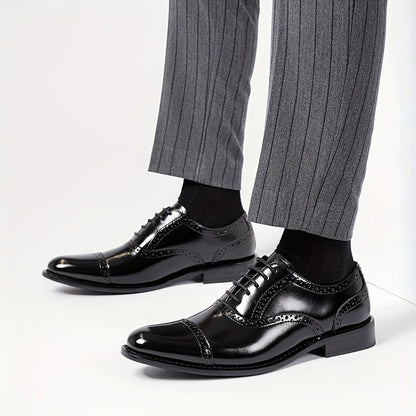 Herren Business Oxford-skor – Eleganta snörskor för kontor och vardag
