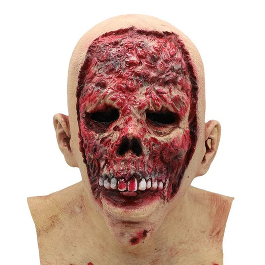 Halloween Latex Zombie-mask för vuxna – Skrämmande helhuvudsmask för skräckkostymer & fest