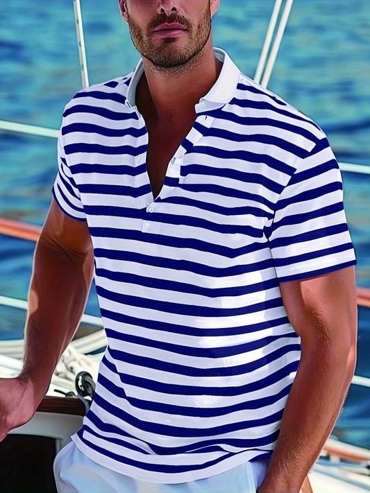 Polo para hombre con rayas – Estilo marítimo, casual y moda de verano