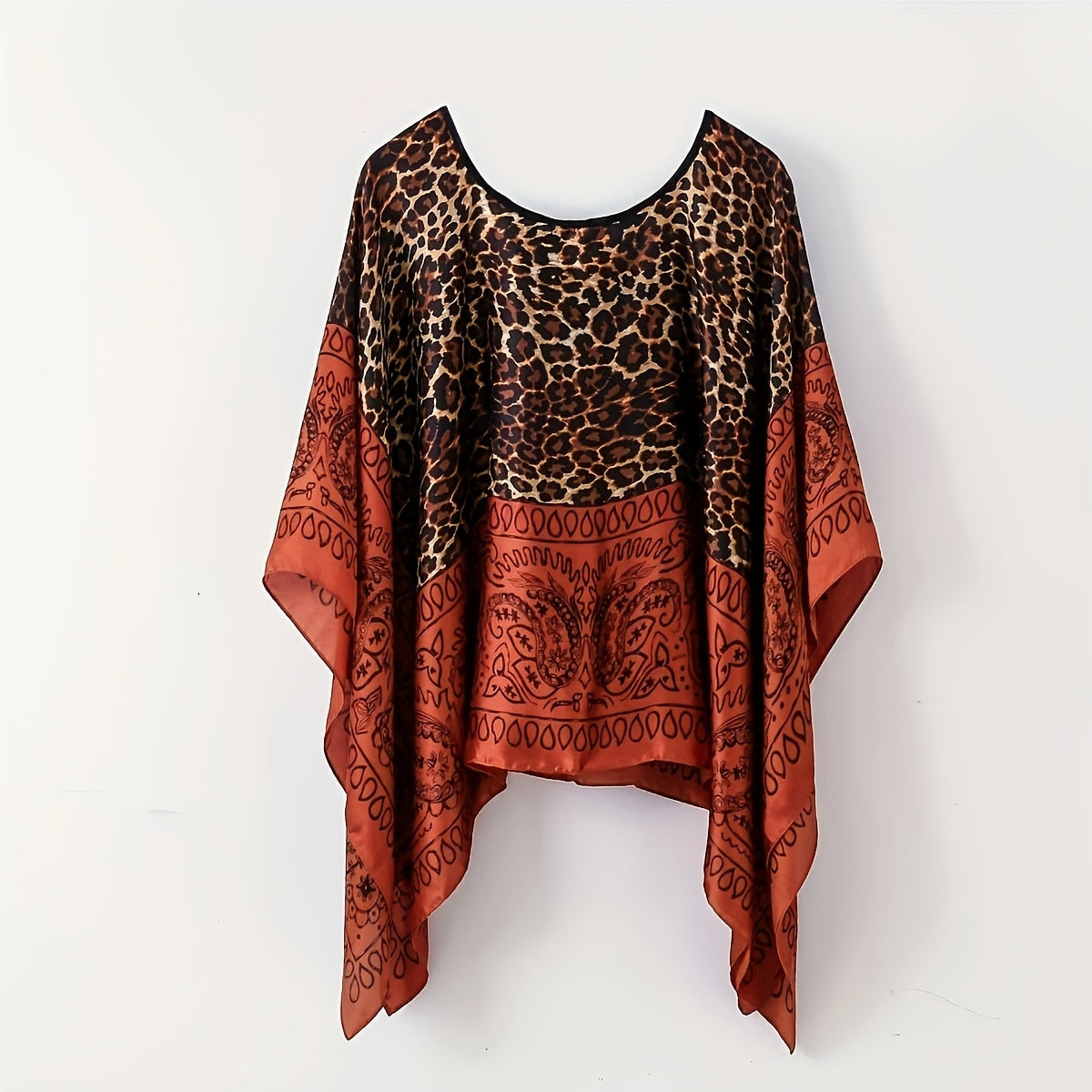 Blusa poncho bohemia para mujer – elegante capa para playa y uso diario