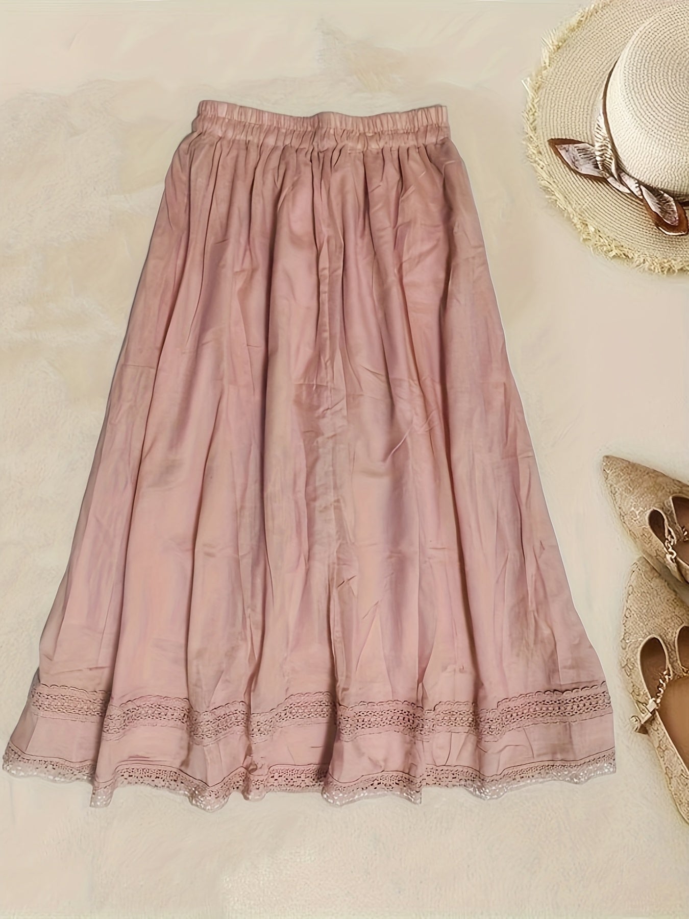 Enagua vintage de mujer con encaje – Elegante petticoat de línea A para el día a día y ocasiones especiales