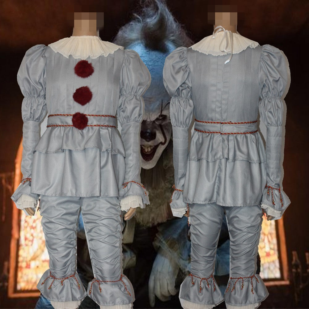 Costume Halloween Clown Pennywise per Adulti – Costume Horror Spaventoso per Carnevale