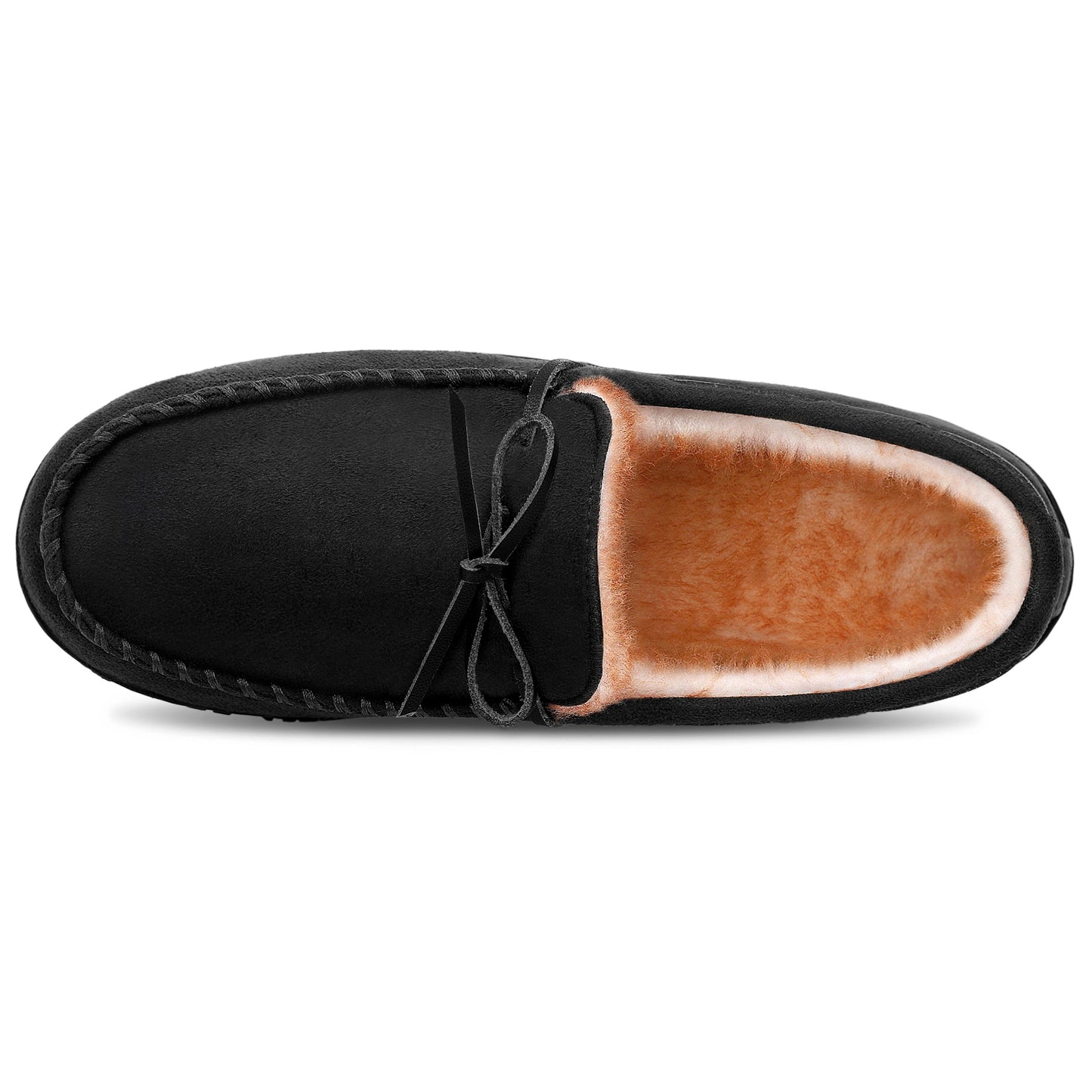 Mokassin Hausschuhe Herren, gefüttert, warm, Braun/Beige/Schwarz
