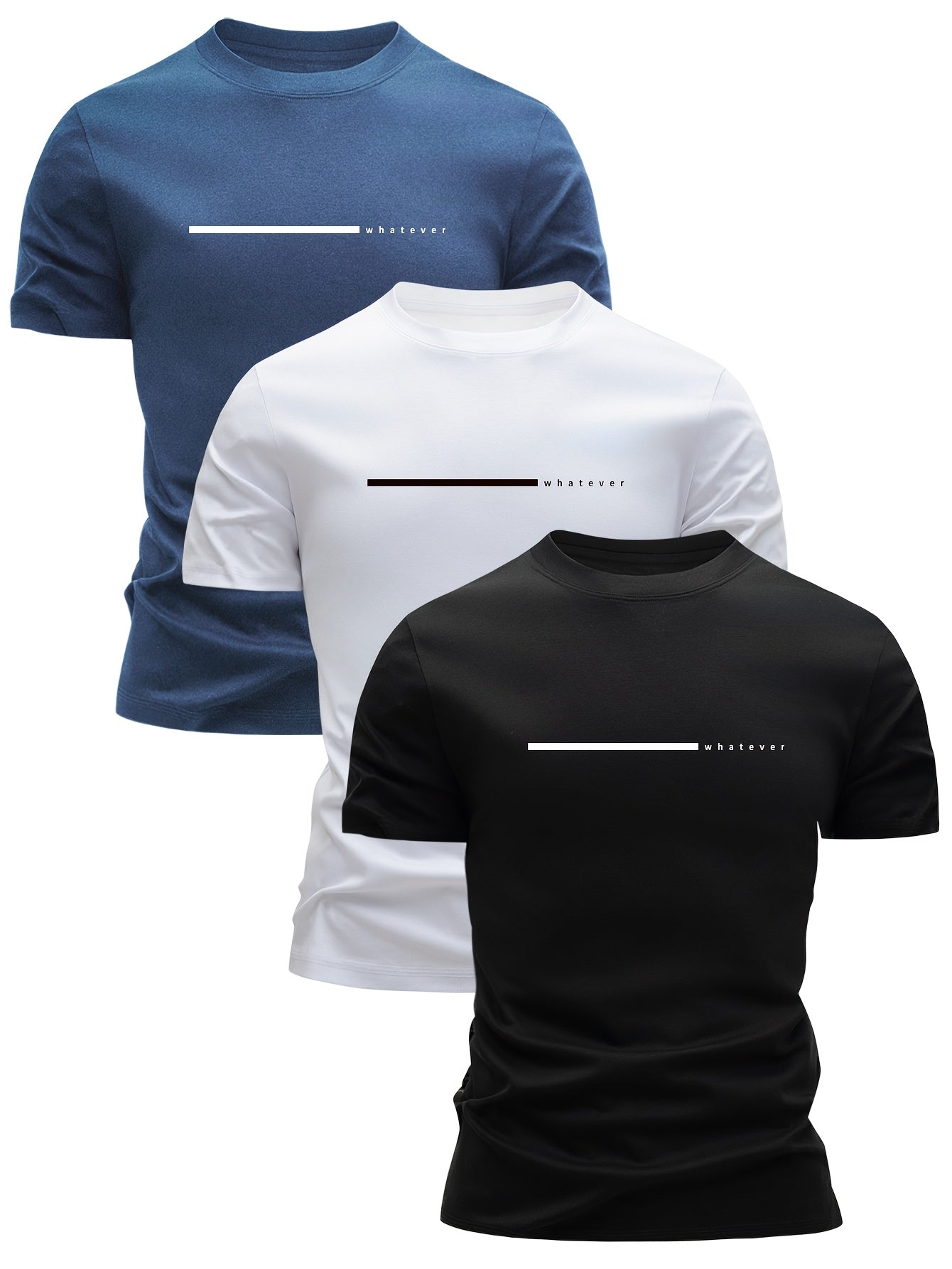Herr T-shirt med modern minimaltryck - Casual streetwear för vardag och fritid