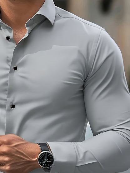 Herre Business Slim Fit Skjorte – Elegant stil til kontor og fritid