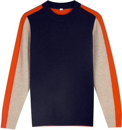 Maglione donna moderno colorblock stile urbano tempo libero e ufficio
