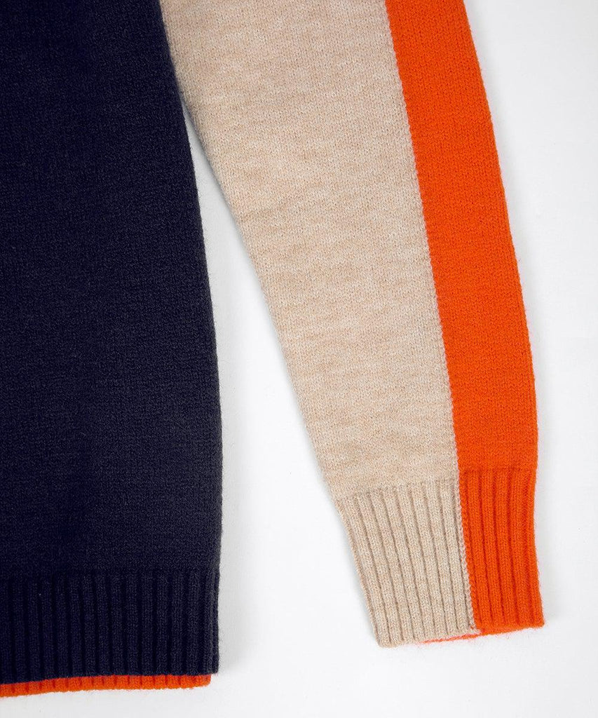 Maglione donna moderno colorblock stile urbano tempo libero e ufficio
