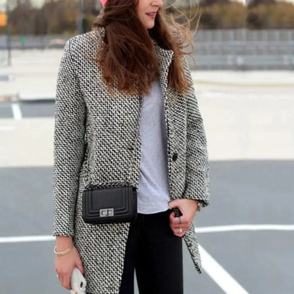 Manteau de mi-saison pour femme style blazer – Manteau court moderne et élégant pour le quotidien et le travail