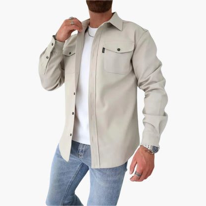 Overshirt da uomo – Design moderno con bottoni, stile versatile per tempo libero e lavoro