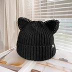 PurrWarm | Gebreide wintermuts met kattenoortjes