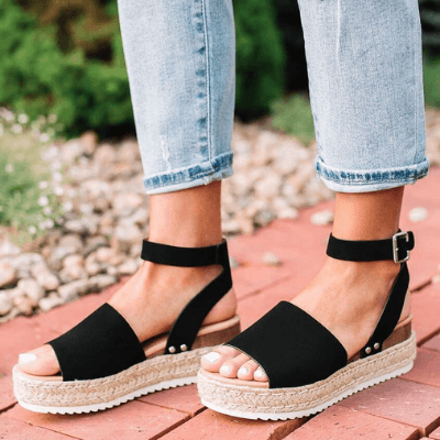 Damen Sommer Plateau Keilsandalen – Modische Espadrille Sandalen für Alltag & Urlaub
