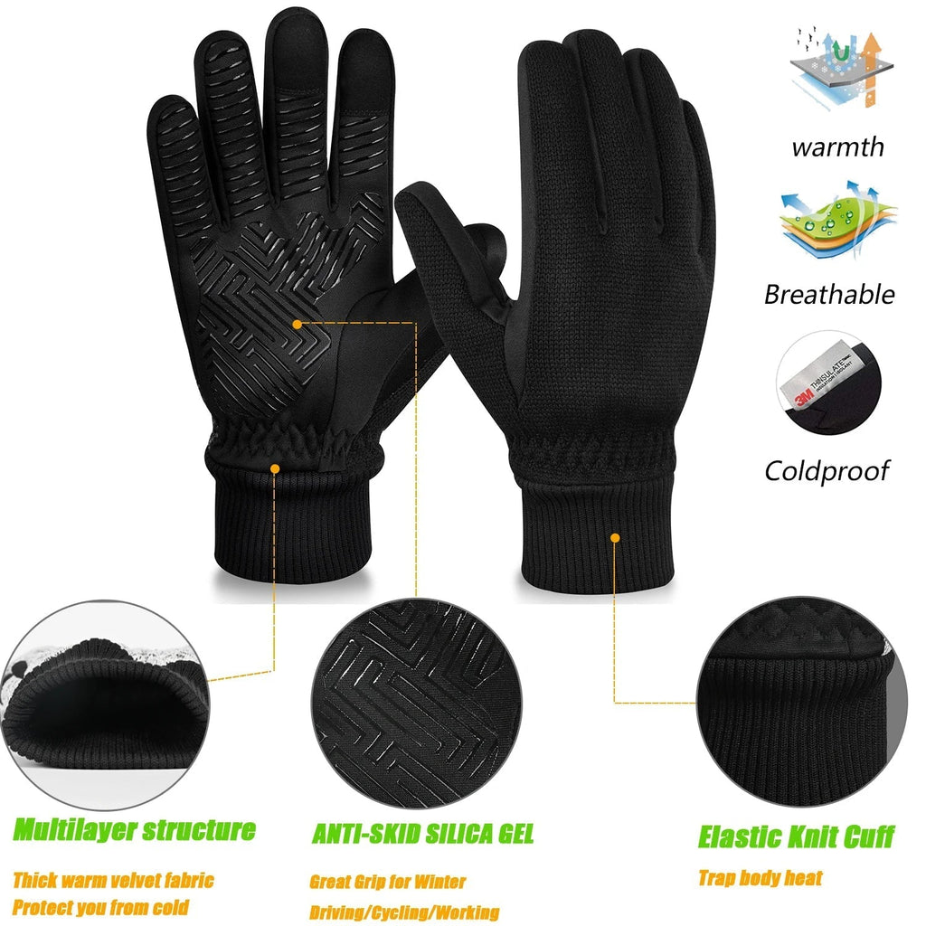 Touchscreen-fietshandschoenen voor heren met antislip
