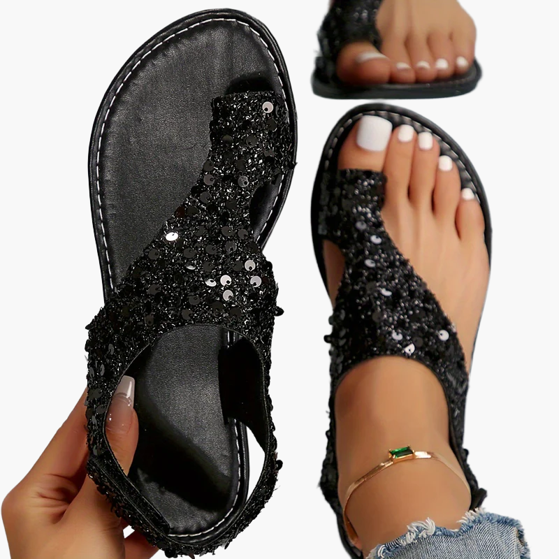 Dame sommersko elegante tåsplitter sandaler med rem – Komfortable fritidssko for hverdag og ferie