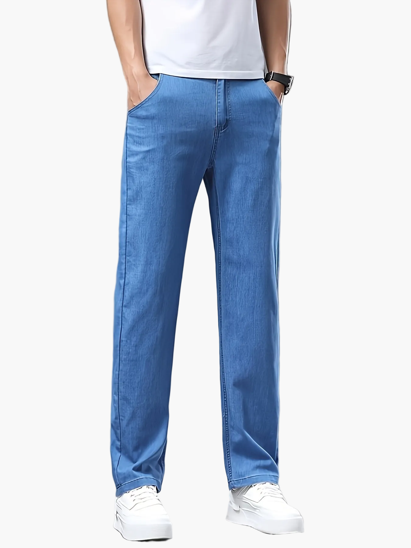 Pantalon jean homme coupe régulière – Style classique pour le quotidien et les loisirs