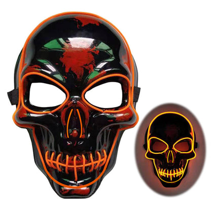 Halloween LED lichtgevend schedelmasker voor volwassenen – Griezelig feest- & kostuummasker