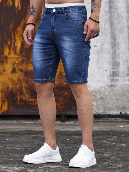 Herren Slim Fit Jeansshorts – Modische Basics für Freizeit und Alltag