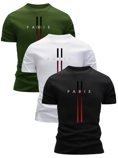 Herre T-skjorte Paris Streetstyle Sport Regular Fit