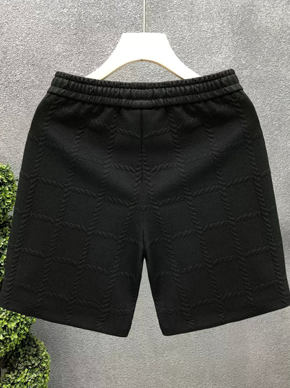Shorts de loisirs pour hommes avec embossage et design moderne – Décontracté & Sportif