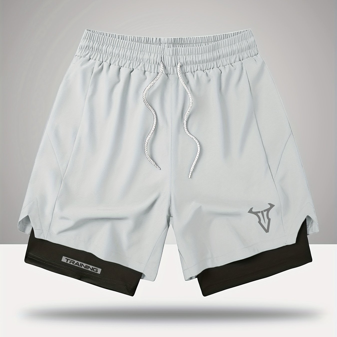 Pantaloncini da allenamento uomo fitness sport taglio regolare con coulisse e tasche laterali