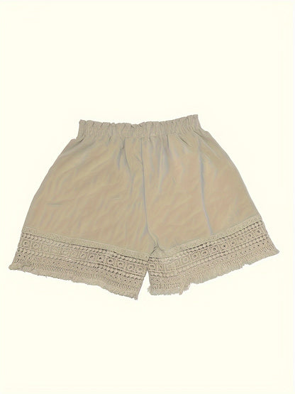 Dame sommershorts med heklet blonde – fritid og ferie, normal passform