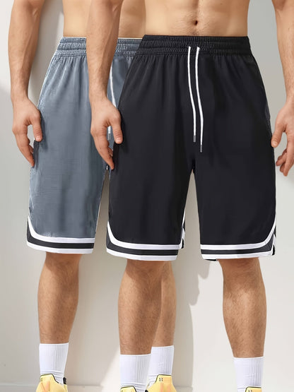 Herren sportshorts 2-pack – lös passform, idealiska för basket, träning och fritid